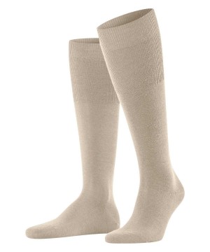 Beige Falke Airport Knee-high Socks Men Socks | 574-IVBZHA