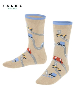 Beige Falke City Life Socks Kids' Socks | 091-TYEJXL