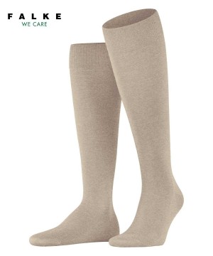 Beige Falke ClimaWool Knee-high Socks Men Socks | 763-URQYWZ