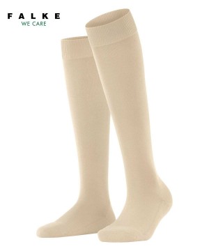 Beige Falke ClimaWool Knee-high Socks Women Socks | 124-PUJKVE