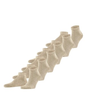 Beige Falke Happy 6-Pack Sneaker socks Men Socks | 659-QNKSLB