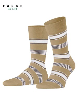 Beige Falke Marina Stripe Socks Men Socks | 506-DNHYXB