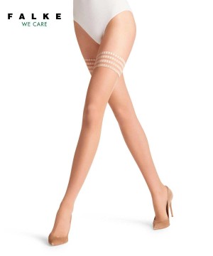 Beige Falke Pure Matt 20 DEN Stay-ups Women Thigh Highs | 687-PTDUQF