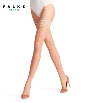 Beige Falke Pure Matt 20 DEN Stay-ups Women Thigh Highs | 825-RPFKAS