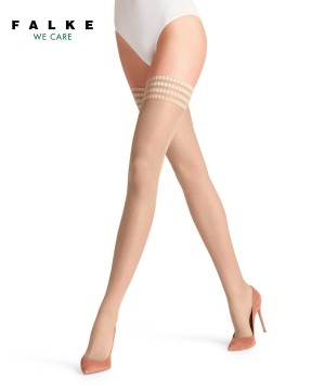 Beige Falke Pure Matt 20 DEN Stay-ups Women Thigh Highs | 602-MFIJOY