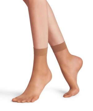 Beige Falke Seidenglatt 15 DEN Ankle socks Women Socks | 187-AUIGFE