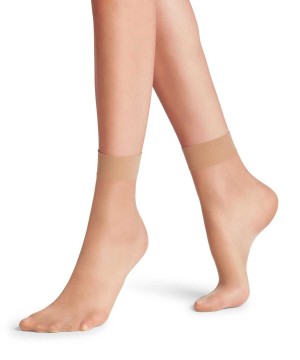 Beige Falke Seidenglatt 15 DEN Ankle socks Women Socks | 308-UMLHBR