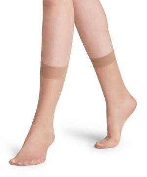 Beige Falke Seidenglatt 15 DEN Ankle socks Women Socks | 547-FCGRXN
