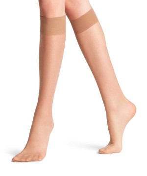 Beige Falke Seidenglatt 15 DEN Knee-high Socks Women Socks | 906-PXSLHN