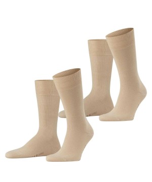Beige Falke Swing 2-Pack Socks Men Socks | 768-IVCTRM