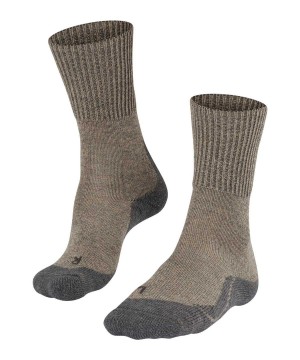 Beige Falke TK1 Adventure Wool Trekking Socks Men Socks | 810-SOPTNH