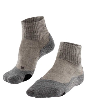 Beige Falke TK2 Explore Wool Short Trekking Short sock Women Sports Socks | 380-ZVKTPQ