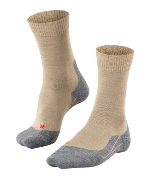Beige Falke TK5 Wander Trekking Socks Men Socks | 583-TKDXUB
