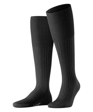 Black Falke Bristol Pure Knee-high Socks Men Socks | 310-BEZNLV