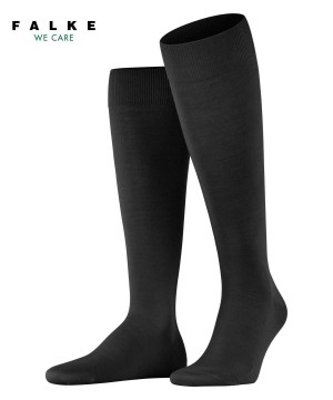 Black Falke ClimaWool Knee-high Socks Men Socks | 857-ZRUPFS