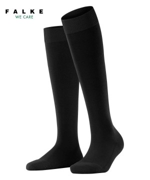 Black Falke ClimaWool Knee-high Socks Women Socks | 643-HQUOWE