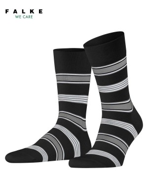 Black Falke Marina Stripe Socks Men Socks | 083-LXWAZC