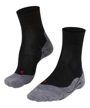 Black Falke RU4 Endurance Wool Running Socks Women Sports Socks | 057-RZYJBG