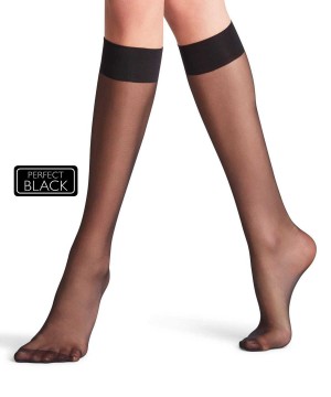 Black Falke Seidenglatt 15 DEN Knee-high Socks Women Socks | 539-VRQFDT