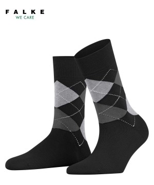 Black Falke Sensitive Argyle Socks Women Socks | 704-AUGNTR