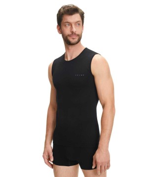 Black Falke Singlet Warm Men Functional Underwear | 953-GRWPKQ
