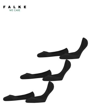 Black Falke Step 3-Pack Invisibles Women No Show Socks | 608-BEMLUX