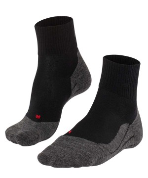 Black Falke TK5 Wander Wool Short Trekking Short sock Men Socks | 764-ZHJNTC