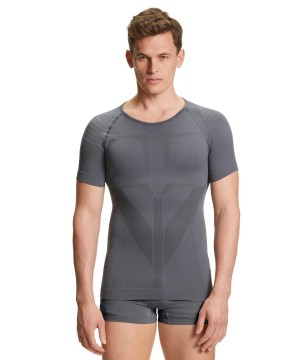 Black Falke T-Shirt Warm Men Short Sleeve Shirts | 324-LUOSMX