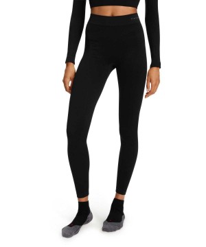 Black Falke Tights Maximum Warm Women Tights | 803-DJOPAB