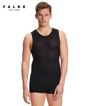 Black Falke Top Ultralight Cool Men Functional Underwear | 689-ZEAXOI
