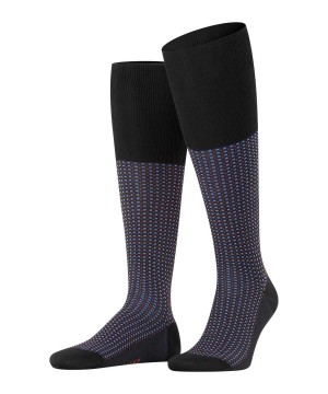 Black Falke Uptown Tie Knee-high Socks Men Socks | 170-MSJLTV