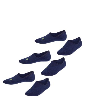 Blue Falke Cool Kick 3-Pack Invisibles Kids' No Show Socks | 458-LQOENC