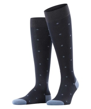 Blue Falke Dot Knee-high Socks Men Socks | 904-SAQMGX