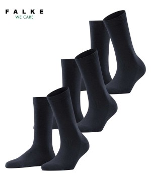 Blue Falke Family 3-Pack Socks Women Socks | 482-JNTGHV
