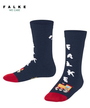 Blue Falke Happy Locomotive Socks Kids' Socks | 624-EPFVTA