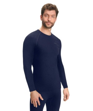 Blue Falke Long sleeve shirt Maximum Warm Men Long Sleeve T-Shirts | 892-CUOJSL