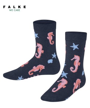 Blue Falke Lovely Seahorses Socks Kids' Socks | 928-DWLFTV