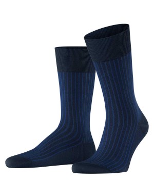 Blue Falke Oxford Stripe Socks Men Socks | 076-IVSZYG