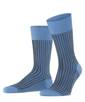 Blue Falke Oxford Stripe Socks Men Socks | 481-ZCTDEP