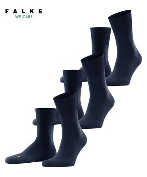 Blue Falke Run 3-Pack Socks Men Socks | 364-QVIAOP
