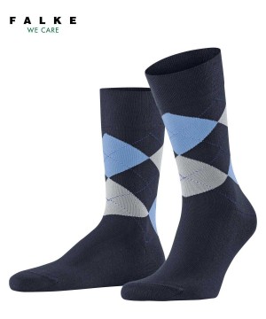Blue Falke Sensitive Argyle Socks Men Socks | 674-SUKRNB