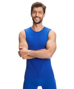 Blue Falke Singlet Warm Men Functional Underwear | 251-APBJMV