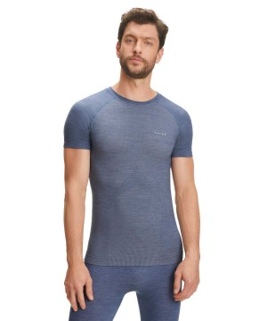 Blue Falke T-Shirt Wool-Tech Light Men Short Sleeve Shirts | 134-EHZYFC