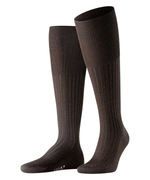 Brown Falke Bristol Pure Knee-high Socks Men Socks | 639-OGNSDZ