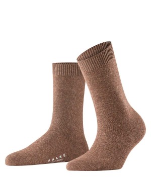 Brown Falke Cosy Wool Socks Women Socks | 675-LHIOPQ