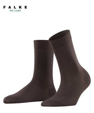 Brown Falke Cotton Touch Socks Women Socks | 319-NILHKP