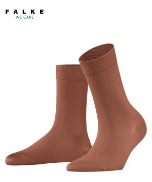 Brown Falke Cotton Touch Socks Women Socks | 079-ZRIPNV