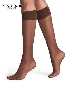 Brown Falke Pure Matt 20 DEN Knee-high Socks Women Socks | 456-MJVQOD