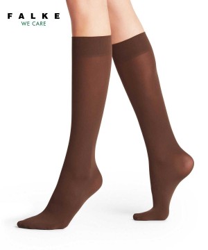 Brown Falke Pure Matt 50 DEN Knee-high Socks Women Socks | 045-QGNLEA