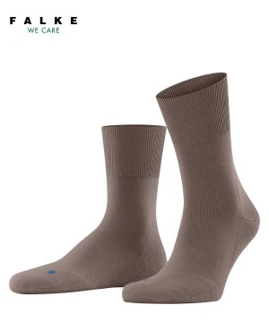 Brown Falke Run Socks Men Socks | 507-DIYXWP